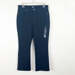 J. CREW Factory Signature Stretch Black Mid Rise Flare Crop Jeans, Size 29